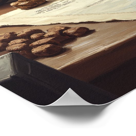 Poster Commandes à mâcher, miettes et questions de confia (Coin)