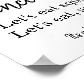 Poster Commas de ponctuation drôle blanc (Coin)