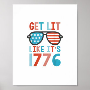 Poster Comme c'est 1776 Funny 4 juillet Party 4 juillet T