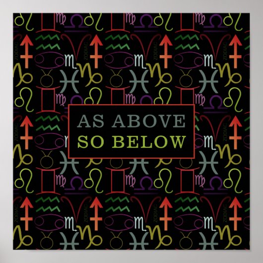 Poster Comme Ci-Dessous, Astrological (Devant)