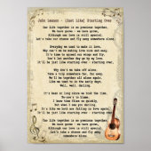 Poster Comme Commencer Sur La Chanson Lyric Imprimer Vint (Devant)