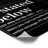 Poster Comme indiqué ci-dessous drôle de définition (Coin)