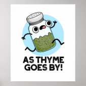Poster Comme Le Thyme Va Par Funny Herb Spice Pun (Devant)