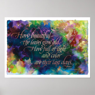 Poster Comme les Feuilles sont beaux, impression, 17"x12"