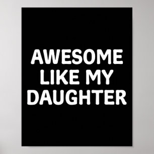 Poster Comme Ma Fille Fête des pères Papa Papa Drôle Fath