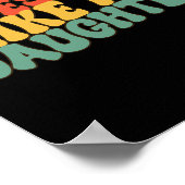 Poster Comme Ma Fille Retro Papa Drôle Pères (Coin)