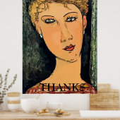 Poster Comme Margret, Femme Abstraite, ajouter du texte (Cuisine)