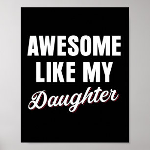 Poster Comme Mes Filles Fête des pères Papa