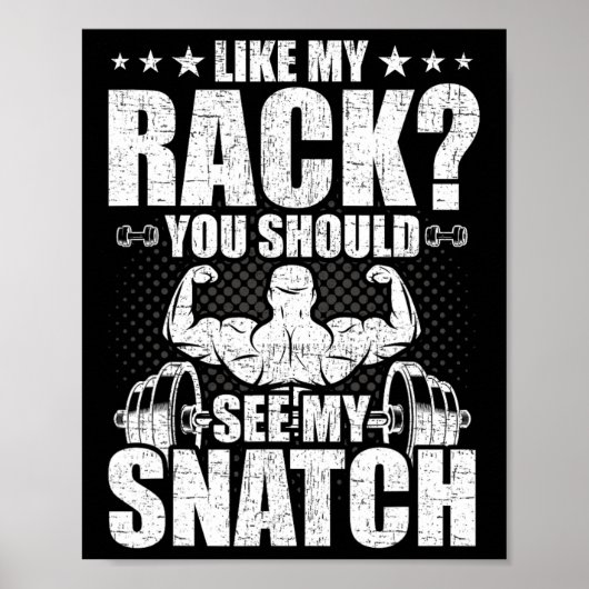 Poster Comme Mon Rack, Vous Devriez Voir Mon Bodybuilding (Devant)