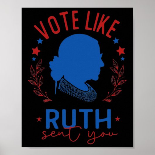 Poster Comme Ruth Vous A Envoyé Rbg Feminist Voting Inspi (Devant)