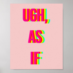 Poster Comme si le texte arc-en-ciel était en arc-en-ciel