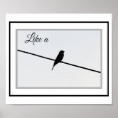 Poster Comme un oiseau sur un fil (Devant)