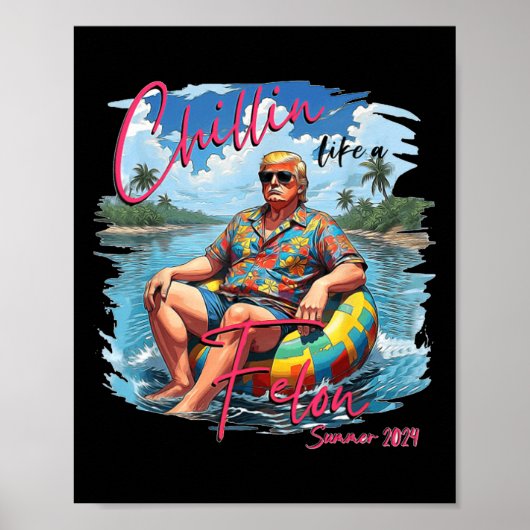 Poster Comme Un Trump Felon Pour Le Président 2024 (Devant)