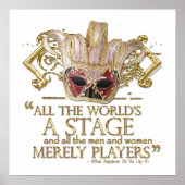 Poster Comme Vous L'Aimez Citation De Scène (Version Or) (Devant)