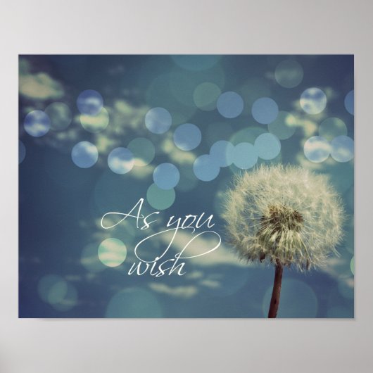 Poster Comme vous souhaitez Citer avec Dandelion (Devant)
