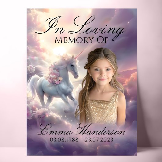 Poster commémoratif Ethereal Unicorn