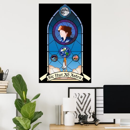 Poster commémoratif Sally Ride (Bureau à domicile)