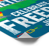 Poster Commémoration célébrer liberté juneteenth noir (Coin)