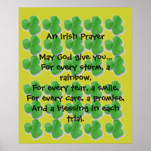 Poster Commence À 11,20 $ Une Prière Irlandaise