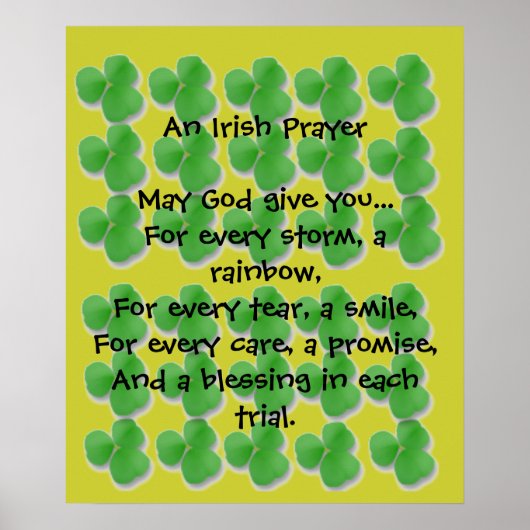 Poster Commence à 11,20 $ Une prière irlandaise (Devant)