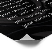 Poster Commence à 12,80 $ Carte de siège pour la réceptio (Coin)