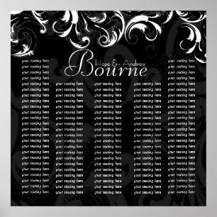 Poster Commence à 12,80 $ Carte de siège pour la réceptio