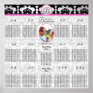 Poster Commence à 12,80 $ Mariage Photo Seating Chart