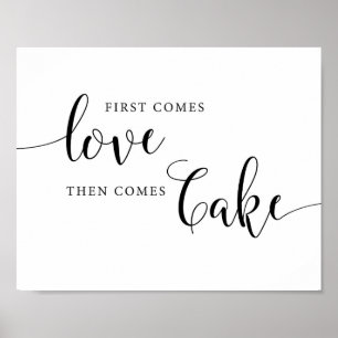 Poster Commence L'Amour Puis Vient Cake Mariage Cake Pann