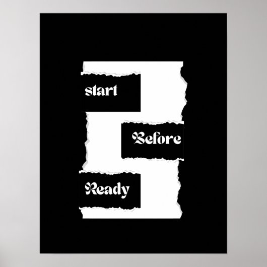 Poster Commencer Avant d'Être Prêt (Devant)