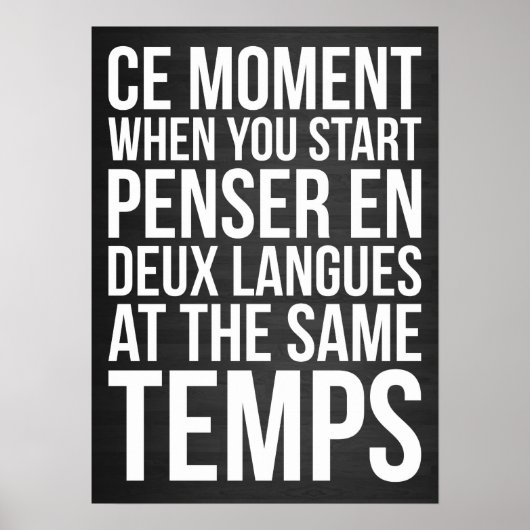 Poster Commencer Penser En Deux Langues Au Même Temps (Devant)