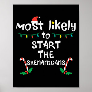 Poster Commencer Shenanigans Noël Noël Noël Noël Famille