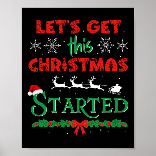 Poster Commençons ce Noël Fête de Noël C (Devant)