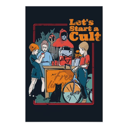 Poster Commençons un culte Éffrayant d'Halloween pour les (Devant)