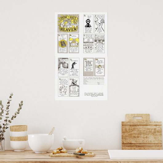 POSTER COMMENT ALLER AU CIEL (Cuisine)