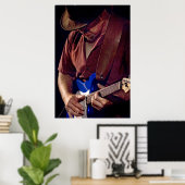 Poster Comment Blue Can You Get - Blues Guitare Player (Bureau à domicile)