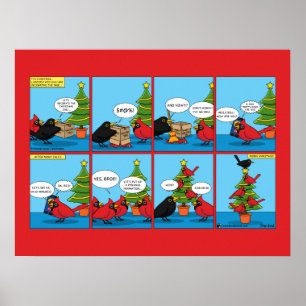 Poster Comment décorer une bande dessinée d'arbre de Noël