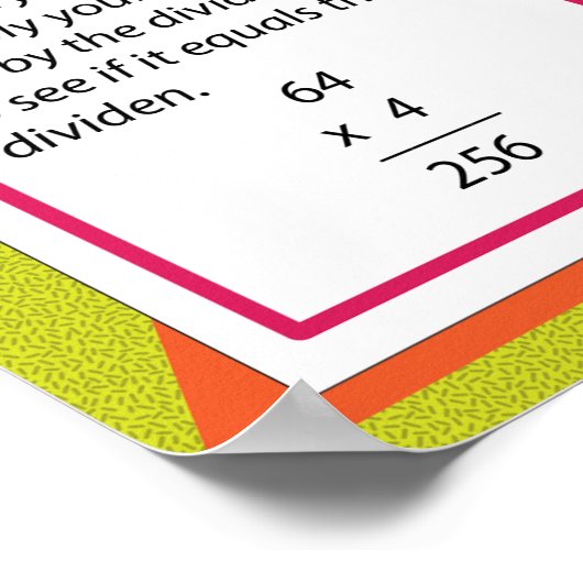 Poster Comment diviser l'affiche mathématique (Coin)