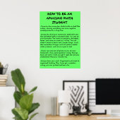 Poster comment être un étudiant en mathématiques extraord (Bureau à domicile)
