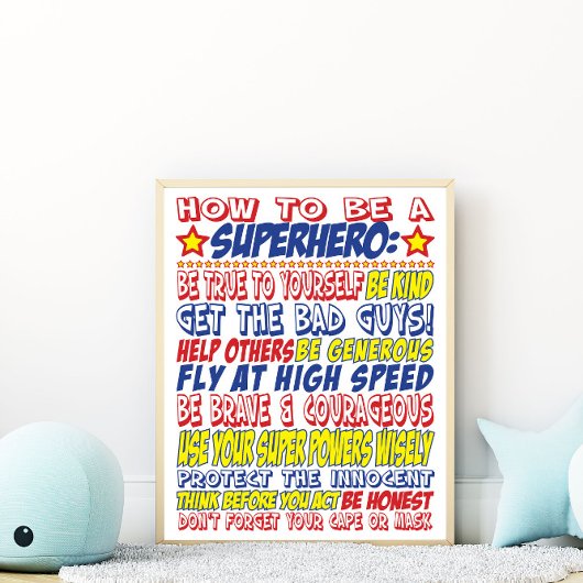 Poster Comment être un super-héros Imprimer