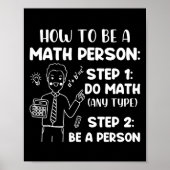 Poster Comment être une personne de maths, drôle mathémat (Devant)