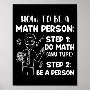 Poster Comment être une personne de maths, drôle mathémat