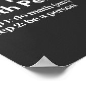 Poster Comment être une personne mathématique (Coin)