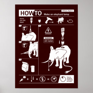 Poster Comment : Faire une lampe à éléphant