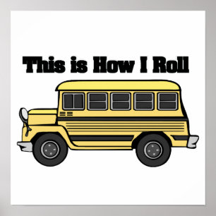Poster Comment je marche (autobus scolaire)
