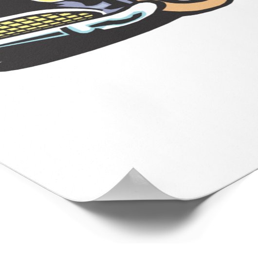 Poster Comment je roule (Police/Cop Car) (Coin)