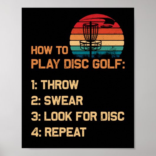 Poster Comment jouer Disc Golf Disque Golf Golf Lecteur (Devant)