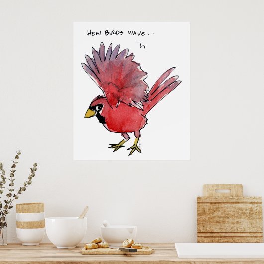 Poster Comment les oiseaux ondent Cardinal (Cuisine)