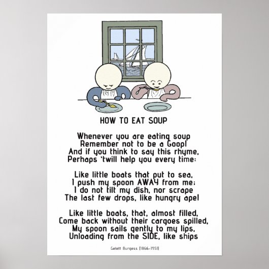 Poster Comment manger de la soupe - Les boules (Devant)