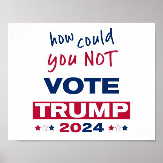 Poster Comment ne pas voter TRUMP 2024 (Devant)
