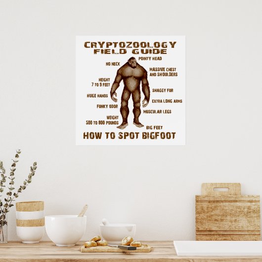 Poster COMMENT POSER BIGFOOT - Guide pratique de la crypt (Cuisine)